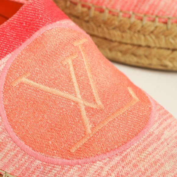 Louis Vuitton Pink Shore Postcard Embroidered-Logo Espadrilles - Picture 8 of 10